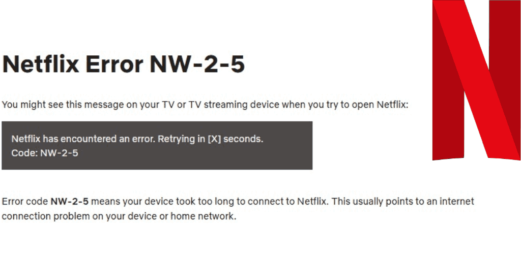 Netflix Error NW-2-5